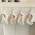 thumbnail image 5 of Xmarks Christmas Stocking with 26 Letter, Initial Embroidered Mini Cute Christmas Stockings Cotton Cord with White Super Soft Plush Cuffs Christmas Decorations, 5 of 10