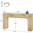 thumbnail image 2 of Farmhouse Wood Entryway Table,Narrow Console Tables Behind The Couch Sofa,Entrance Side Table for Hallway, Living Room,Foyer,Rustic, 2 of 8