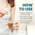 thumbnail image 5 of M3 Retainer Cleaner Overnight + Whitening, Mint Flavor 120 ct | Remove Stains, Discoloration, and Plaque | 4 Month Supply | Denture Cleanser with Whitening Boost, 5 of 12