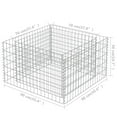 thumbnail image 4 of vidaXL Gabion Raised Bed Galvanised Steel 90x90x50 cm, 4 of 4