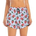 thumbnail image 2 of KLL Strawberries Pattern Shorts Women,Athletic Shorts High Waisted Running Shorts Pocket Sporty Short Gym Elastic Workout Shorts-XX-Large, 2 of 7