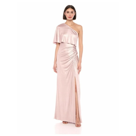 Adrianna Papell Women's Metallic Draped Gown