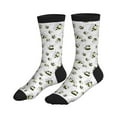 thumbnail image 4 of Crew Socks for Women Men, cartoon bees funny white cute  Moisture Running Athletic Football Striped Socks Cushion Tube Socks, 4 of 7