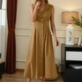 thumbnail image 2 of Robe Décontractée pour Femmes, Design Élégant à Boutons, Tenue d'Été Confortable pour Usage Quotidien et Vacances, Style Parfait avec Accessoires, 2 of 6