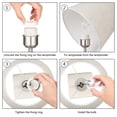 thumbnail image 5 of Adjustable Bedside Metal Table Lamp, Fabric Shade with Square Base - Silver, 5 of 8