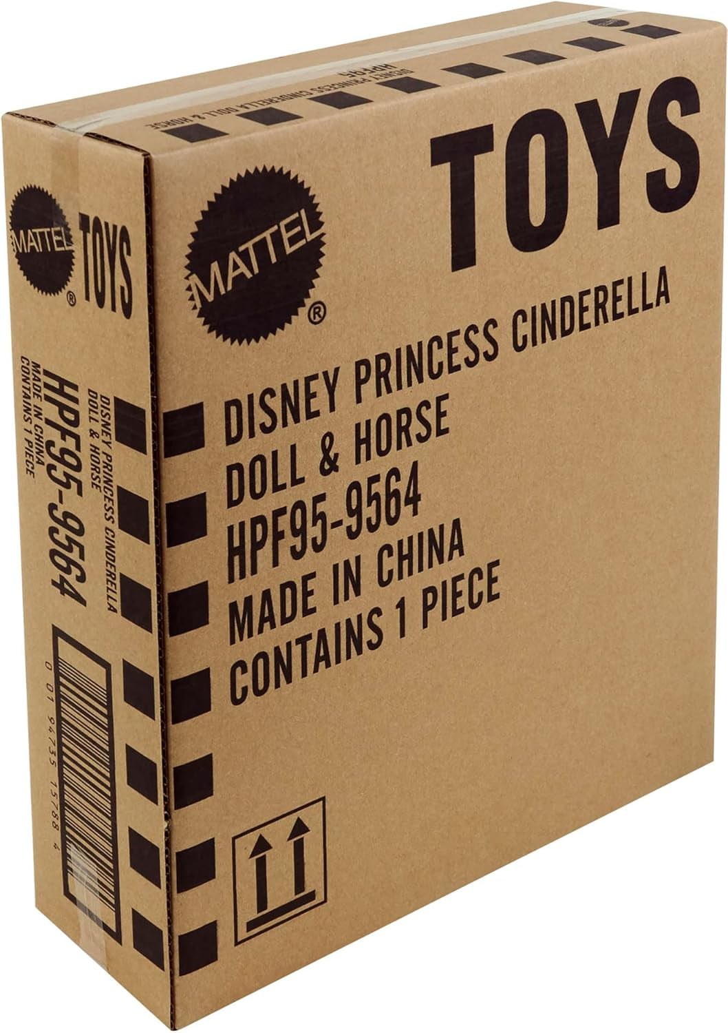 Mattel Disney Princess Toys, Cinderella Doll with Horse and Styling Accessories, Inspired by the Disney Movie, HPF95