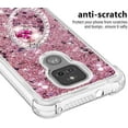 thumbnail image 4 of case for Motorola Moto G Play 2021 Case,Creativity Clear Quicksand Glitter Flowing Liquid Floating Soft TPU Case w/Stand Bling Diamond Sparkle Phone Cover for Motorola Moto G Play 2021  Rose Gold, 4 of 14