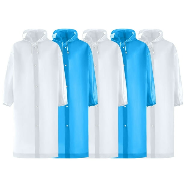 Capa impermeable de EVA para mujer, para exteriores, de manga larga, con capucha, para hombre y mujer, 2 piezas