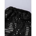 thumbnail image 5 of iEFiEL Unisex Kids Boys Girls Hip-hop Jazz Dance Costume Sequins Hooded Tops with Pant Black 4-5, 5 of 7