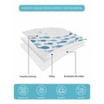 thumbnail image 5 of Quilts Twin Size Bedding Set, Blue Coastal Jellyfish Lightweight Quilted Comforter, Fish Coral Ocean Life Underwater Soft Reversible Bedspread Coverlet with Pillow Covers for All Season, 68" x 86", 5 of 7