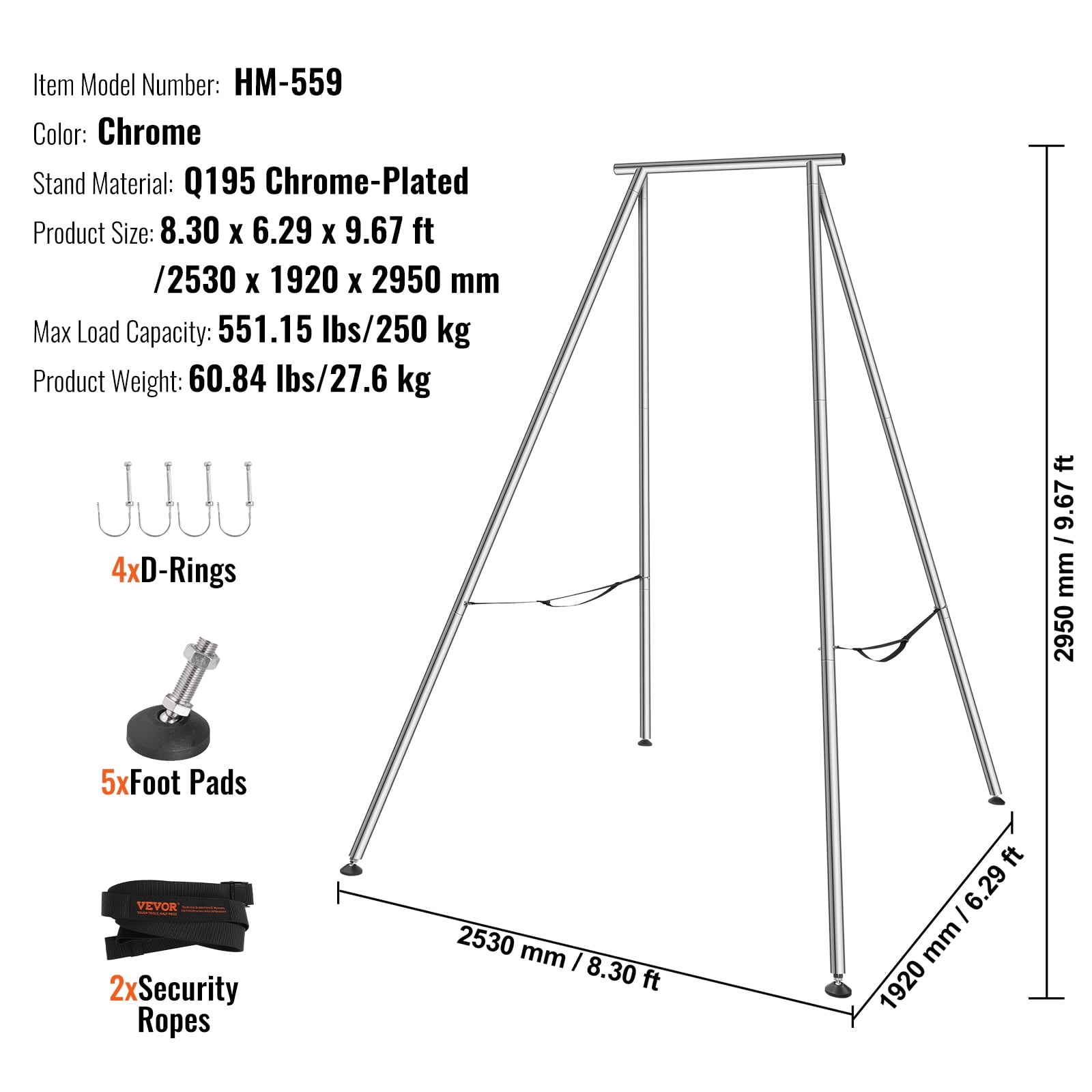 KFFKFF 551.15 lbs Aerial Swing Stand Aerial Yoga Frame Load Bearing Steel Frame