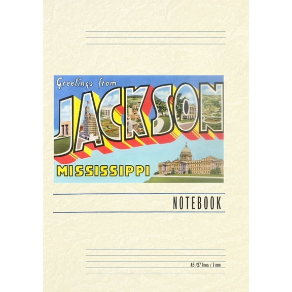 Vintage Lined Notebook Greetings from Jackson, (Paperback)
