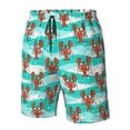 thumbnail image 4 of Balery Lobsters Of Turquoise Waves Traje de Baño Estilo Hawaiano para Hombre, Shorts de Secado Rápido con Bolsillos-Large, 4 of 6