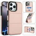 thumbnail image 6 of Compatible with iPhone 16 Pro Case, with PU Leather Credit Card Holder Magnetic Back Stand Rugged Slot Mobile Flip Purse Phone Cover for iPhone 16 Pro Women Men - Rosegold, 6 of 7