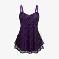 thumbnail image 4 of Tejiojio Women Clothes Clearance Women V-neck Gothic Tees Short Sleeve Mesh Bandage Tank Tops Vest, 4 of 6