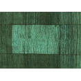 thumbnail image 1 of Ahgly Company Machine Washable Indoor Rectangle Abstract Turquoise Blue Contemporary Area Rugs, 3' x 5', 1 of 4