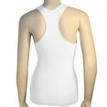 thumbnail image 4 of Women's Seamless Racerback Tank Top Stretch Sleeveless Basic Cami Sports White, 4 of 5