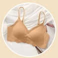 thumbnail image 6 of Iugvhana Wireless Bras for Women Breathable Seamless Bra Adjustable Straps No Underwire Bra Comfortable Everyday Full Coverage Bra Brown L, 6 of 6