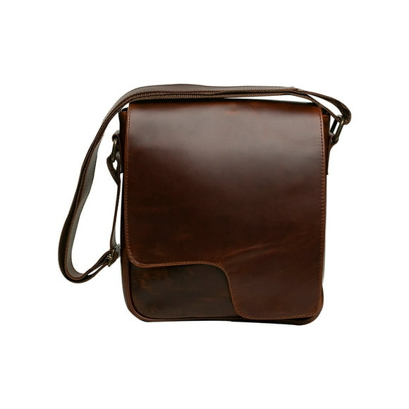 Bolso CRUZADO unisex de piel Castelli Leather Authentic CON TAPA de resaque