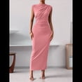 thumbnail image 4 of Vestido Ajustado Fruncido para Mujer Rosa M, 4 of 7