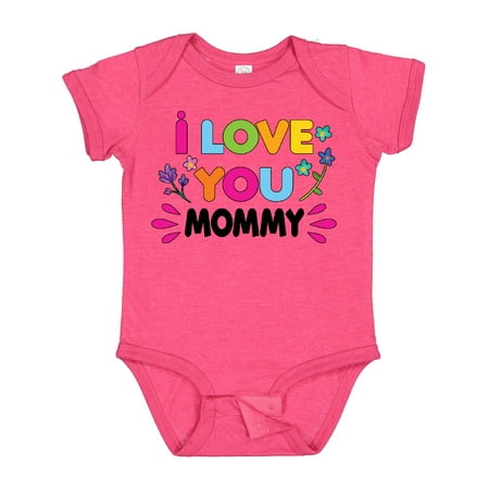 

Inktastic I Love You Mommy with Flowers Gift Baby Girl Bodysuit