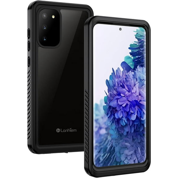 for Samsung Galaxy S20 FE Case 5G, IP68 Waterproof Dustproof Shockproof Case with Built-in Screen Protector Full Body Clear Cover Protective Case for Samsung S20 FE 6.5 Inch - Black