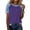 Purple, variant on Denim Raglan Sleeve T-Shirt for Women Casual Short Sleeve Baseball Tee Crewneck Relaxed Fit Summer Top Orange,Size 2XL