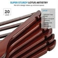 thumbnail image 6 of Zober Wooden Suit Hangers - Smooth Finish Solid Wood Coat Hanger with Non Slip Pants Bar, 360° Swivel Hook and Precisely Cut Notches for Camisole, Jacket, Pant, Dress Clothes Hangers Cherry 20 Pack, 6 of 9