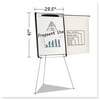 "Tripod Extension Bar Magnetic Dry-Erase Easel, 39"" to 72"" High, Black/Silver BVCEA23066720"
