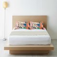 thumbnail image 6 of Yayeee Pillowcase King Size Set of 2 Satin Wrinkle Resistant Pillow Case, Art City, 6 of 8