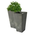 thumbnail image 3 of Algreen Valencia 2 Square Planters 10-In. by 20-In. Height - Concrete 2PK, 3 of 4