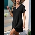 thumbnail image 4 of Vestido Informal con Cuello en V y Protección Solar, Color Negro, Talla L, 4 of 6