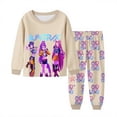 thumbnail image 1 of Pop Stars Dem on Hunter Pajamas Set,HUNTR/X Rumi,Mire Zoeyy Kids Long Sleeve Pajamas,Huntrix Printed Fashion Suit Skirt Round Neck Long Sleeve Top Pants, 1 of 4