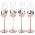 thumbnail image 6 of MyGift 9 oz Champagne Flute Ombre Rose Gold Stemware Glasses, Set of 4, 6 of 7