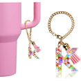 thumbnail image 1 of wonima44 Letter Charm Accessories for Stanley Cup with Handle,Cute Initial Letter K Keychain Handle Charm for Stanley Tumbler,Stanley Cup Accessories for Women Girls, 1 of 1