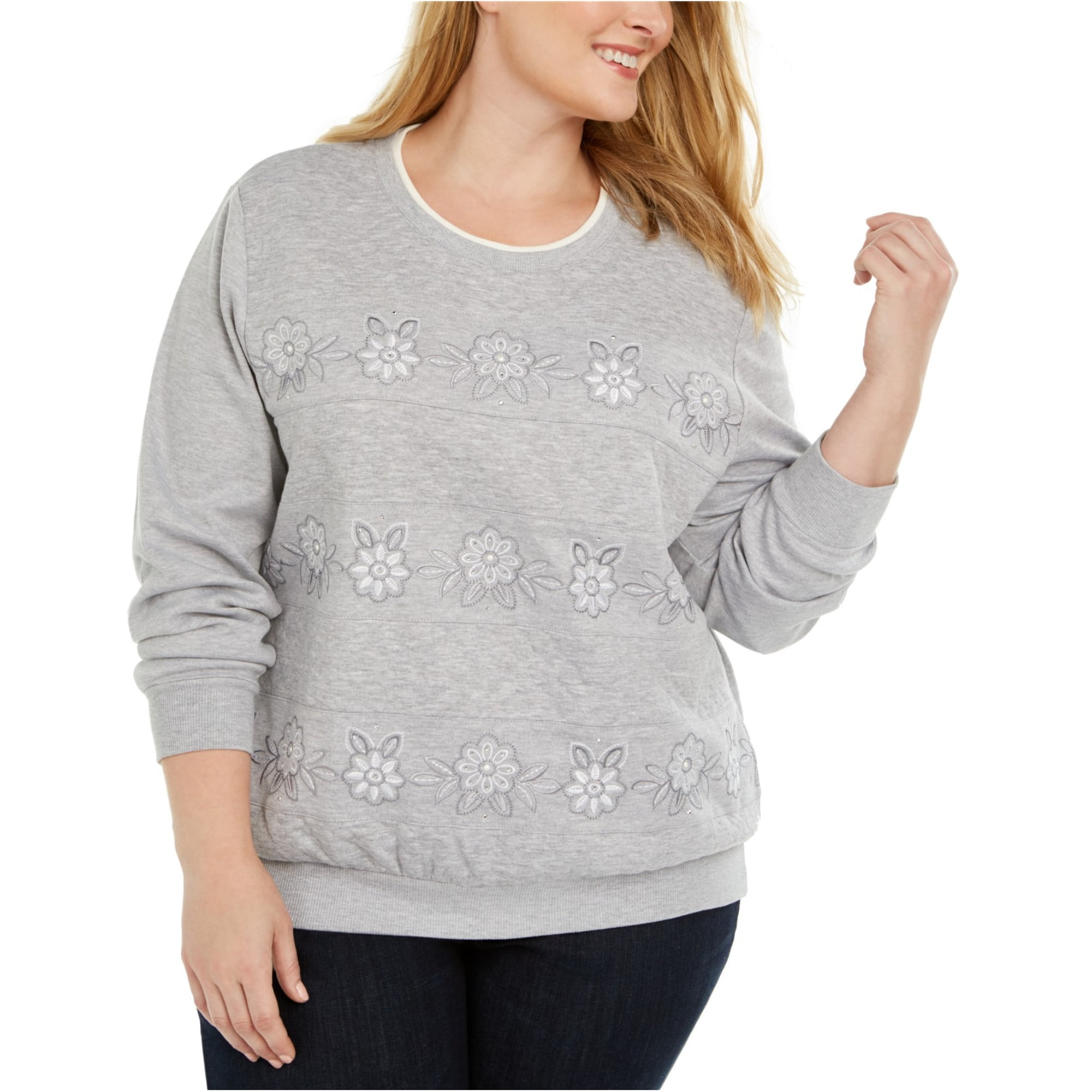 Alfred Dunner Womens Plus Sweatshirts 