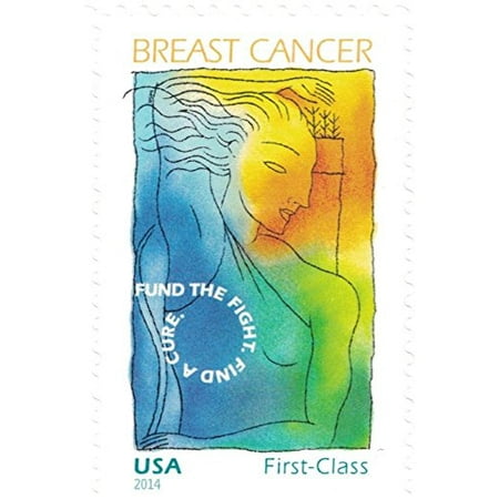 USPS Breast Cancer Research Forever Stamps - Sheet of 20 Semipostal Stamps