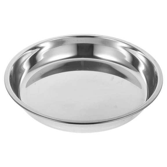 BERTDOMD stainless steel dinner plate Round Flat Food Serving Steaming Grill Baking