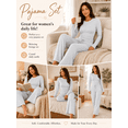 thumbnail image 3 of OHHSHEEN 2 piece womens lounge set, long sleeve pajama set for women, Soft Pjs Loungewear with Pockets, 3 of 6