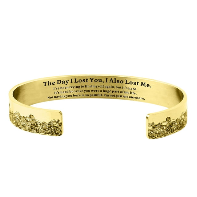 Bracelet Commémoratif en Acier Inoxydable, Bijou Personnalisé Gravé, Durable, Design Classique, pour Conjoint, Cadeau Significatif, Souvenir Durable, Finition Mate, Bracelet de 8 Pouces, Jeton Romantique, Ihhxbz / B