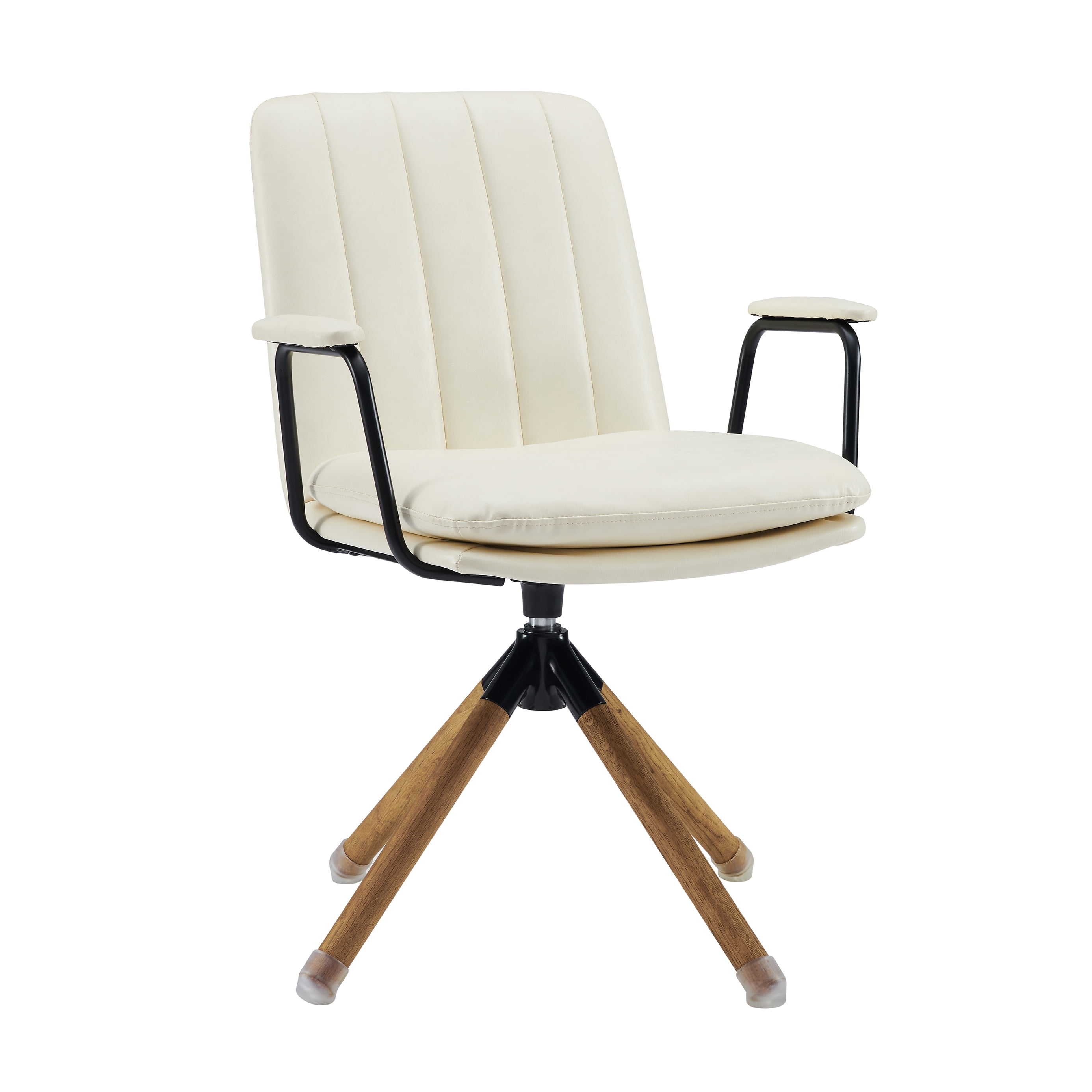 Art Leon Mid Century Swivel Accent Chair No Wheels Upholstered