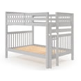 thumbnail image 3 of Bedz King Pine Wood Full over Full Bunk Bed with End Ladder in Gray, 3 of 9