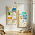 thumbnail image 4 of Wood 4-Tier Wall Mounted Kids Bookshelf – Floating Book Shelf for Kids Rooms, Nursery & Classroom, Hanging Bookcase Organizer for Books, Toddler Book Shelf, Montessori Bookshelf, Nursery Shelves, 4 of 8