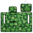 thumbnail image 5 of Whosucclay Clover Decoration Foldable Golf Cart Seat Covers, 51.18 x 30.3 inches Travel-friendly Golf Cart Seat Towel with Quick Dry 4 Pockets, 5 of 9