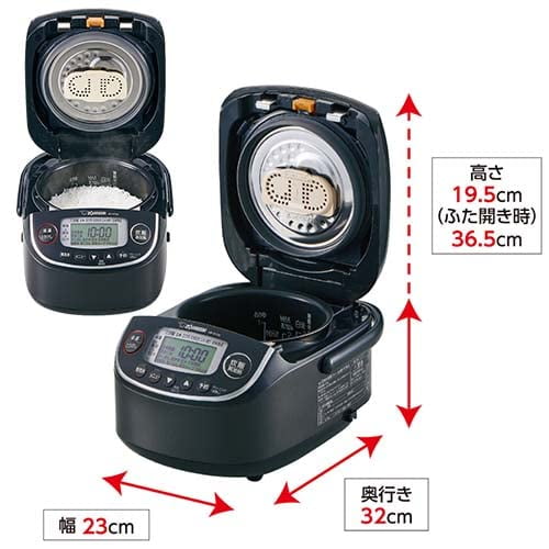 Zojirushi Mahobin NP-RT05-BA Rice Cooker, 3 Go, Pressure IH Type 