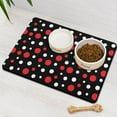 thumbnail image 3 of Dog Food Mat with Geometric Polka Dot Design, Absorbent Waterproof Pet Feeding Mat, Non-Slip, Quick Dry, Easy Clean Mat Featuring Retro and Vintage Polka Patterns, 3 of 7
