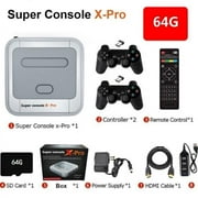 Super Console X Pro,117,000+ Classic Games Retro Video Game Console,Gaming Systems for 4K TV HD/AV Output,Dual Wireless 2.4G Controllers,Up to 5 Players,Gift for Men