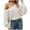 White, variant on Lovskoo Sweaters for Women Trendy Comfortable Soild Cold Shoulder Long Sleeve Sweater Top Black