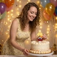 thumbnail image 4 of Number Birthday Candle, Sparkle Rainbow Glitter, 1 Piece,Suitable for Birthday Party Cake Decoration, 4 of 4