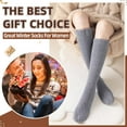 thumbnail image 5 of JIANFANG Fuzzy Socks for Women 3 Pairs Knee High Fluffy Soft Warm Stocking Cozy Slipper Plush Winter Long Christmas Socks, 5 of 5